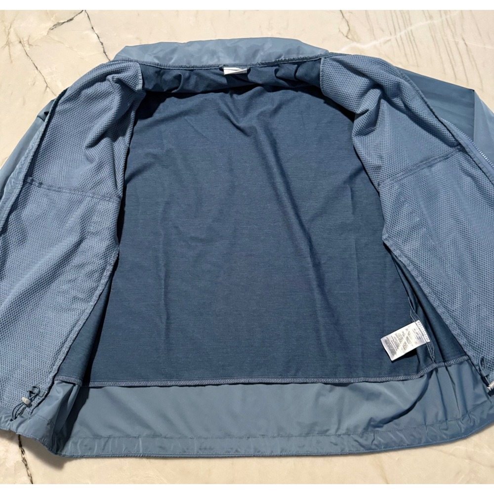 Columbia Mens Hooded Windbreaker Jacket Slate Blue Full Zip Lightweight M - Picture 11 of 12
